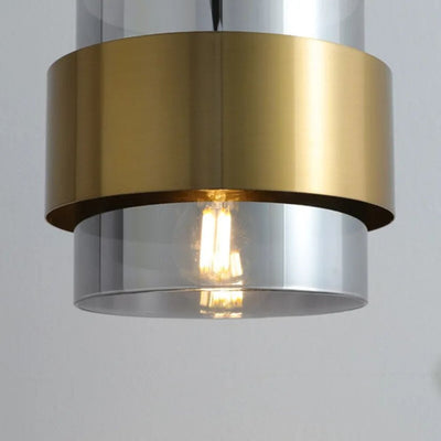 Suspension Design Arrondie en Verre Fumé Loft Led - Lumiine
