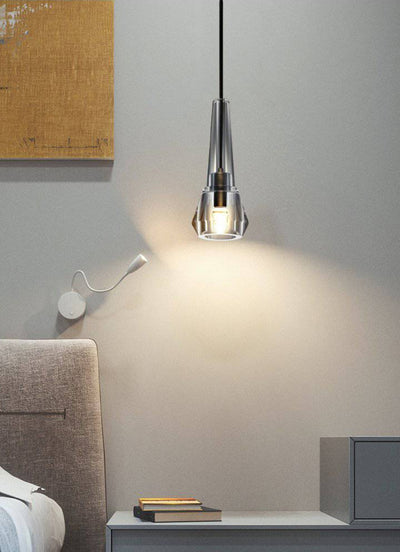 Suspension Design Boule Déformée en Cristal Fumé - Lumiine
