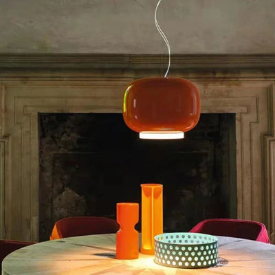 Suspension Design Boule Déformées en Verre Fumé Ball - Lumiine
