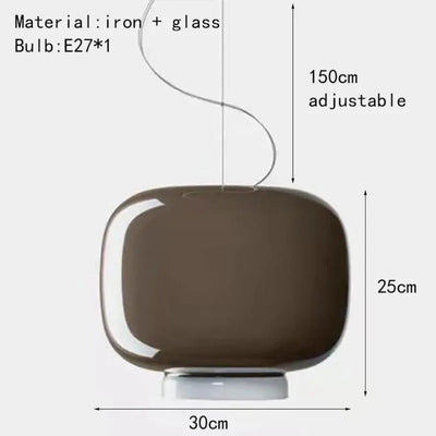Suspension Design Boule Déformées en Verre Fumé Ball - Lumiine