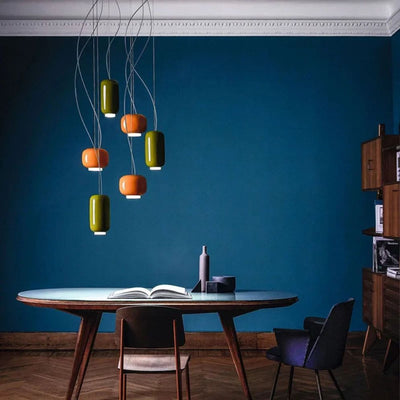 Suspension Design Boule Déformées en Verre Fumé Ball - Lumiine