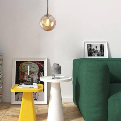 xSuspension Design Boule Verre Fumé Coloré - Lumiine