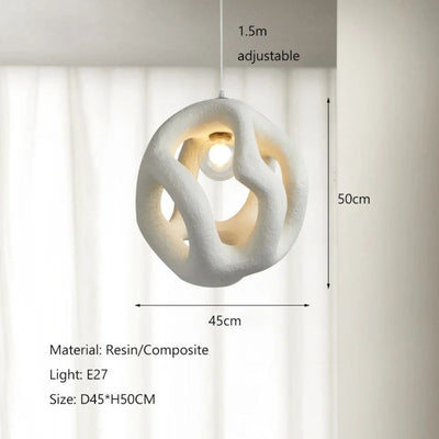 Suspension Design Cône en Résine Nordic - Lumiine