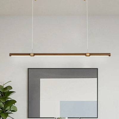 Suspension Design Bois Longiligne Led Salle à Manger Salon - Lumiine