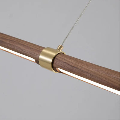 Suspension Design Bois Longiligne Led Salle à Manger Salon - Lumiine