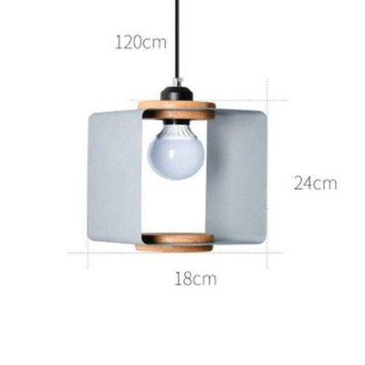 Suspension Design en Métal Cube Style Loft - Lumiine