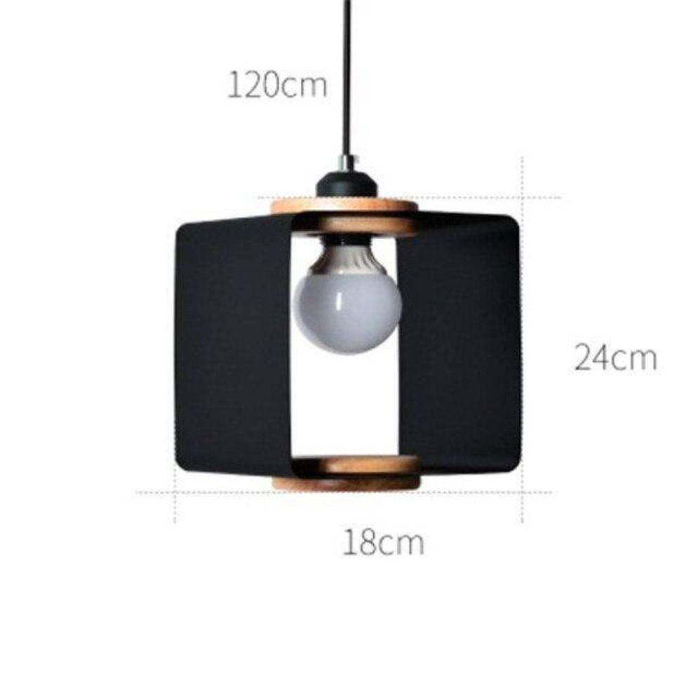 Suspension Design en Métal Cube Style Loft - Lumiine