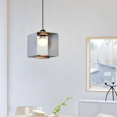 Suspension Design en Métal Cube Style Loft - Lumiine