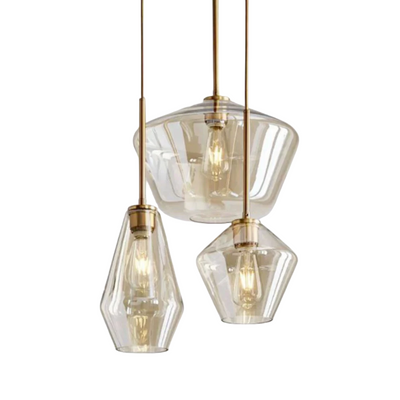 Suspension Design en Verre Trempé Loft (Plusieurs Formes) - Lumiine


