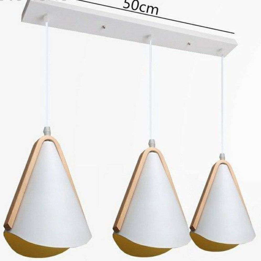 Suspension Design LED en Bois et Métal Moderna