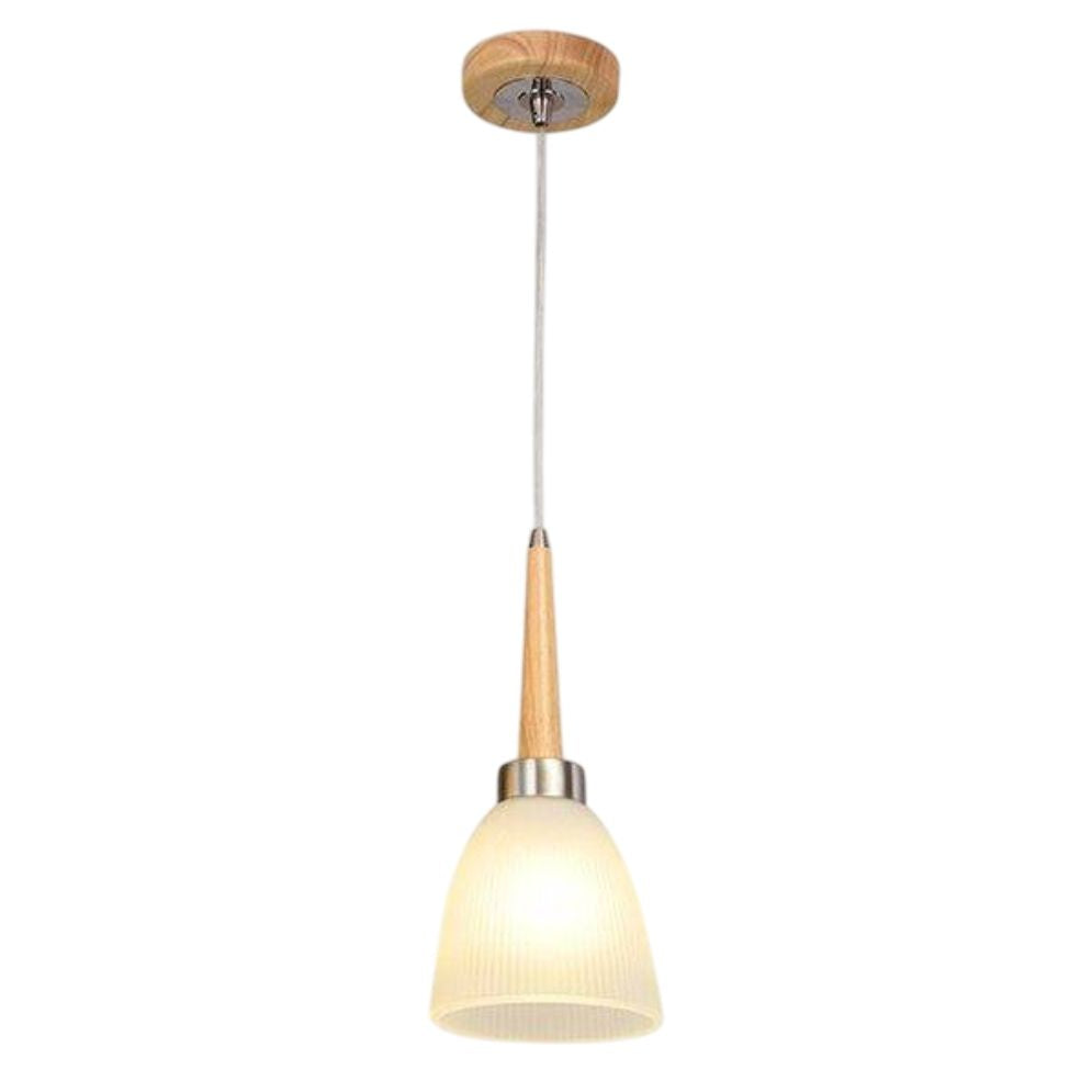 Suspension Design LED en Bois et Verre - Lumiine