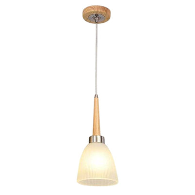 Suspension Design LED en Bois et Verre - Lumiine