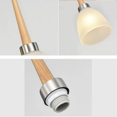 Suspension Design LED en Bois et Verre - Lumiine