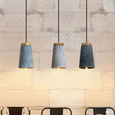Suspension Design Led en Ciment et Bois Nordic - Lumiine