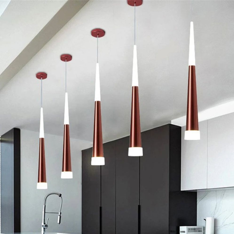 Suspension Design Led en Forme de Cône (Plusieurs Couleurs) | Lumiine