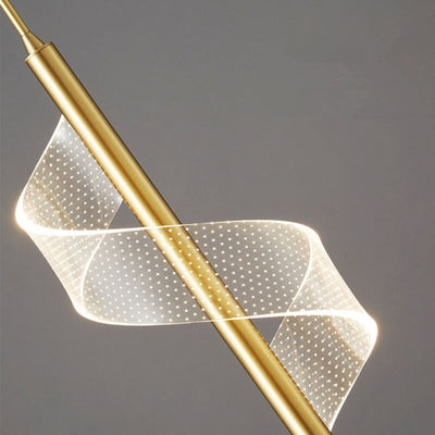 Suspension Design LED Métallique Ondulé - Lumiine