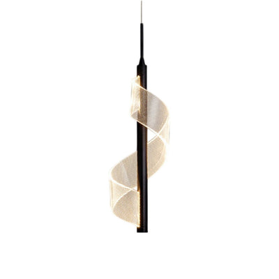 Suspension Design LED Métallique Ondulé - Lumiine