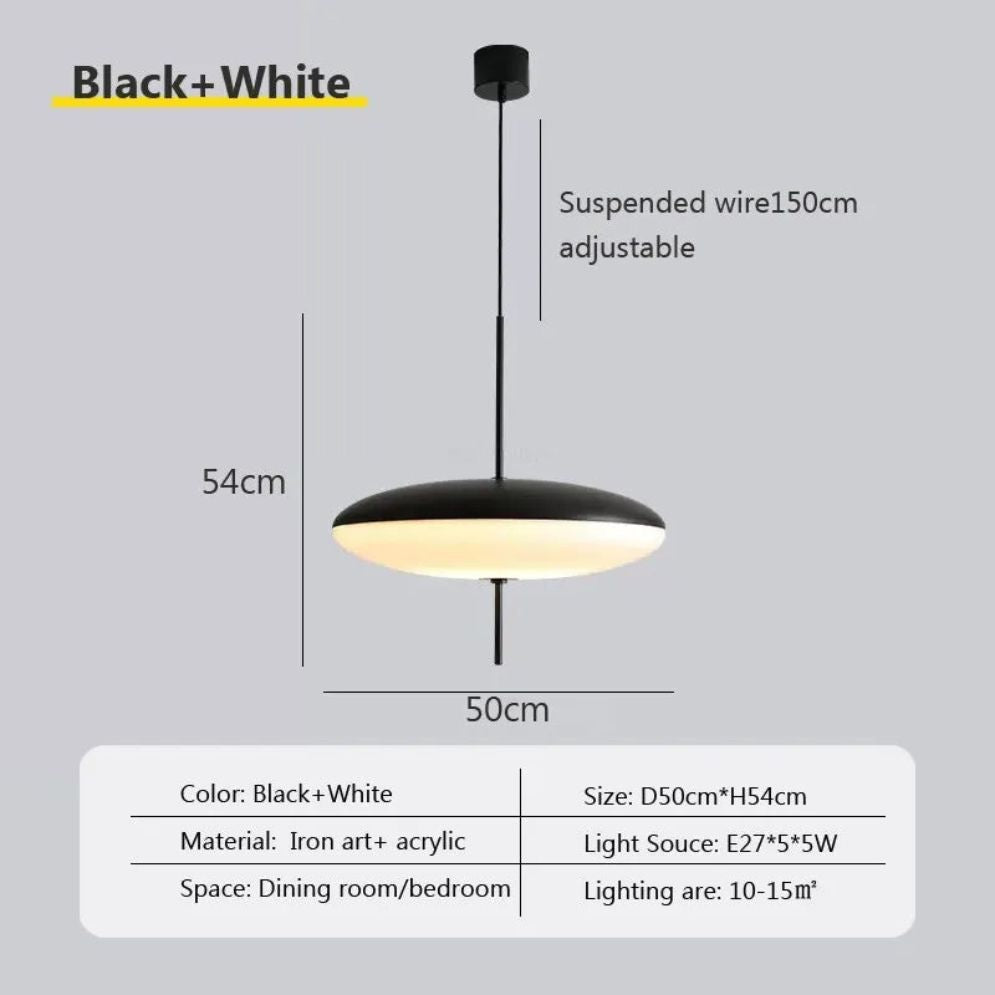 Suspension Design Led Minimaliste Géométrique Oryna - Lumiine
