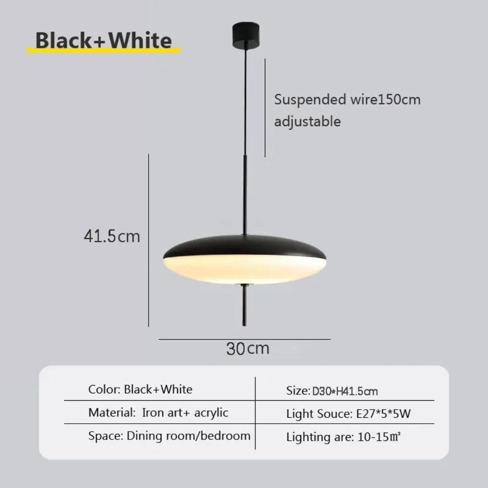 Suspension Design Led Minimaliste Géométrique Oryna - Lumiine