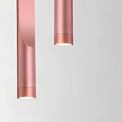 Suspension Design Led Tube Lumineux Doré ou Noir Amias - Lumiine
