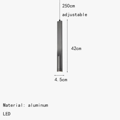 Suspension Design Led Tube Lumineux Doré ou Noir Amias - Lumiine
