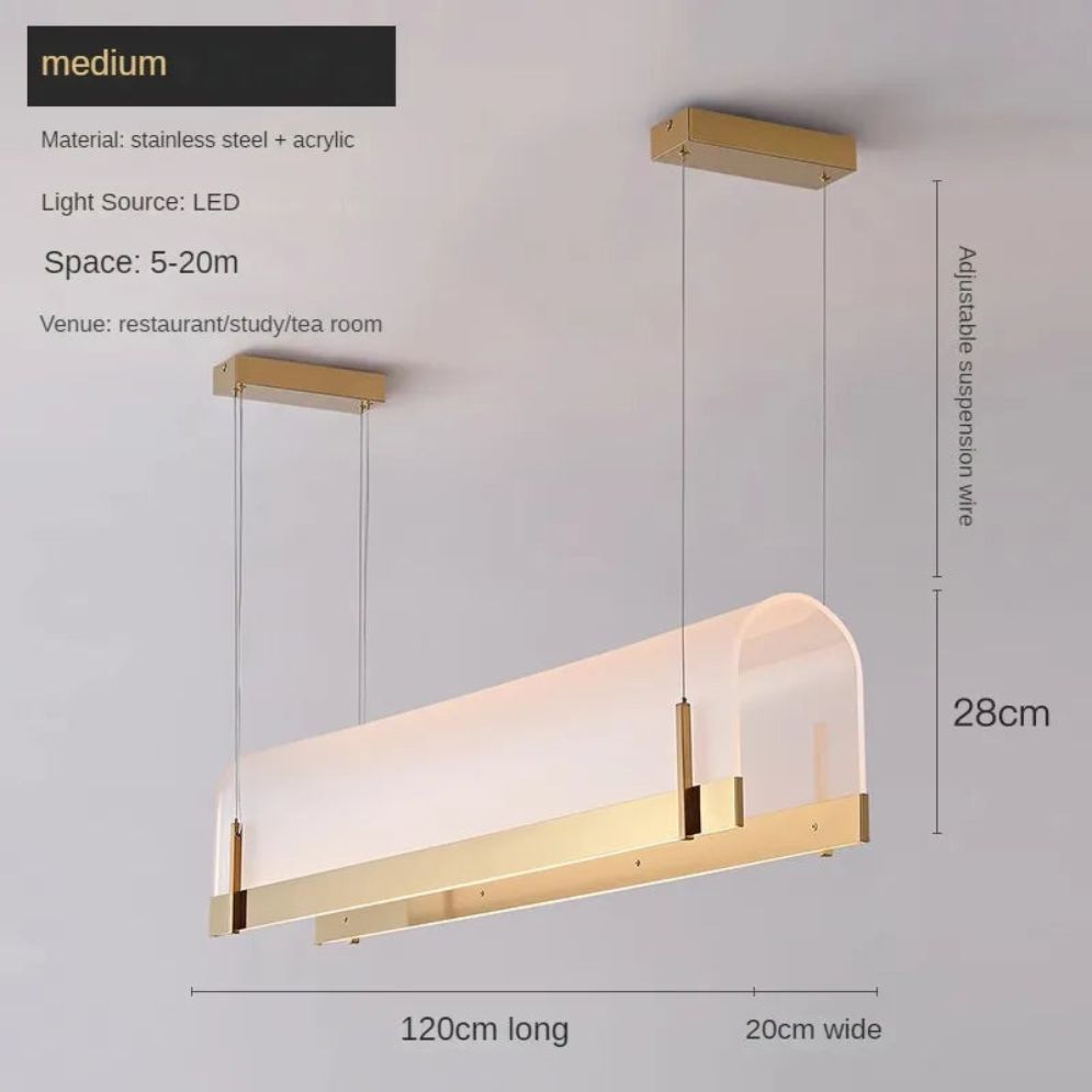 Suspension en Acrylique de Forme Arrondie - Lumiine