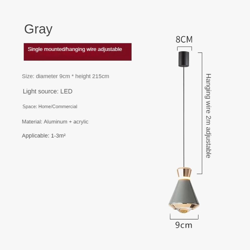 Suspension en Aluminium Moderne de Plusieurs Couleurs Loft
