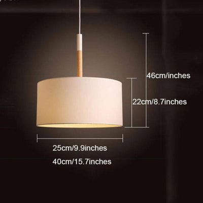 Suspension en Tissu avec Abat-Jour Noir ou Blanc | Lumiine