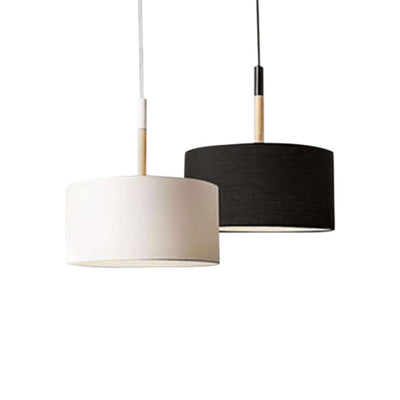 Suspension en Tissu avec Abat-Jour Noir ou Blanc | Lumiine