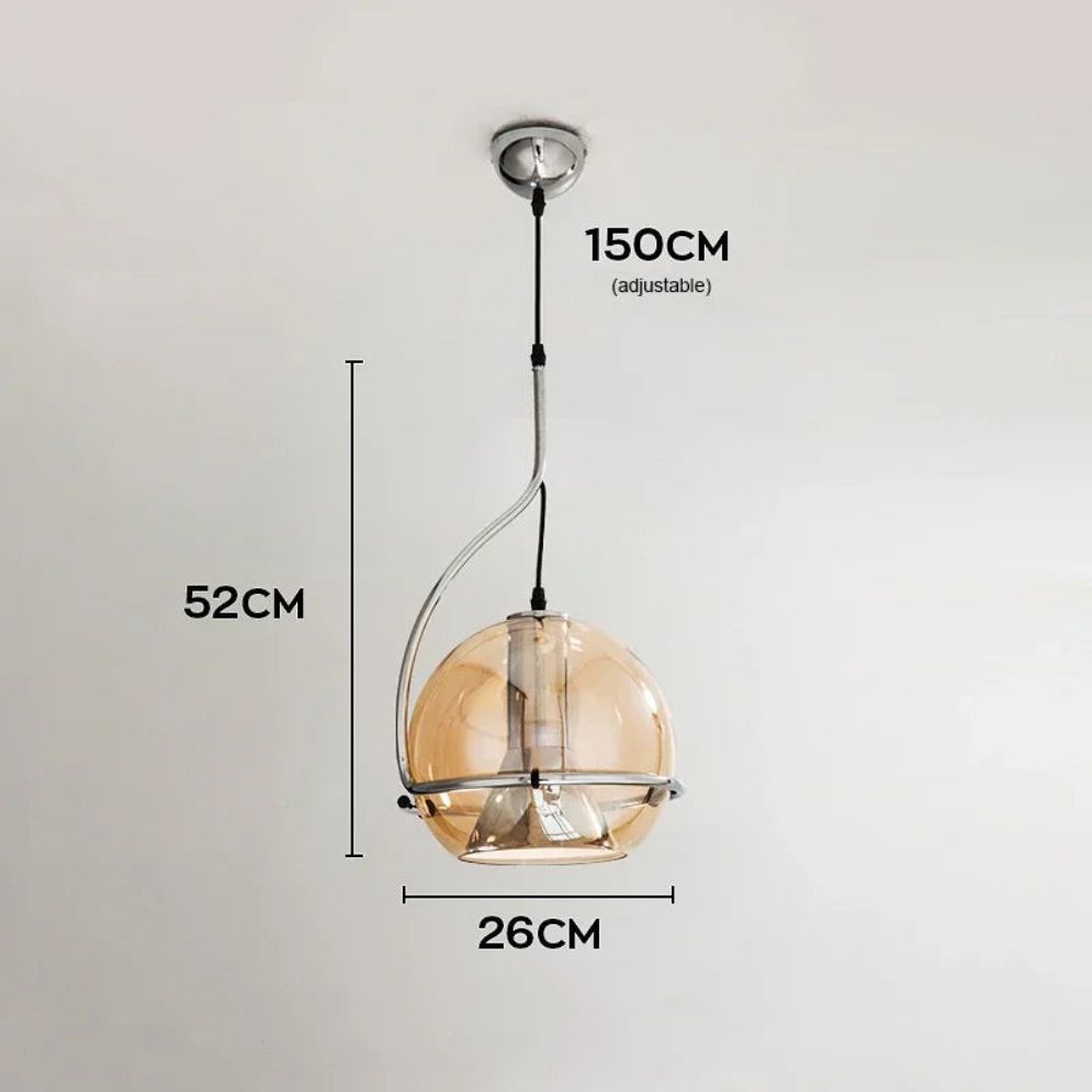 Suspension en Verre Chromé Nordic Globe