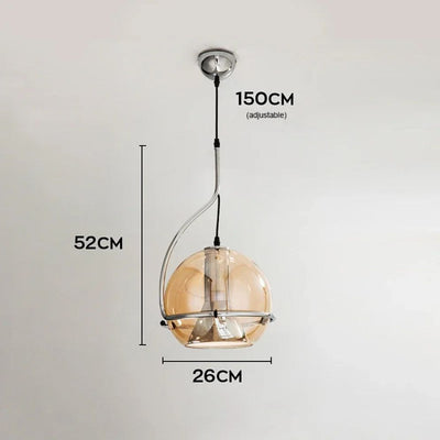 Suspension en Verre Chromé Nordic Globe