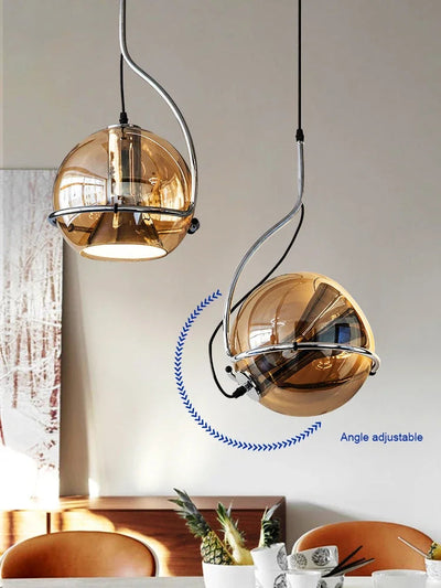 Suspension en Verre Chromé Nordic Globe