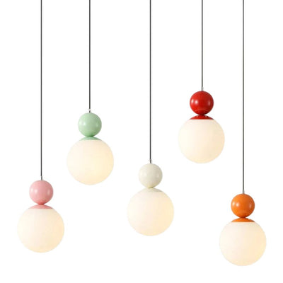 Suspension en Verre Coloré pour Décoration Moderne et Bar - Lumiine