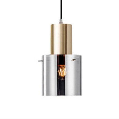 Suspension en Verre Cylindrique Fumé Colorée Novelty - Lumiine
