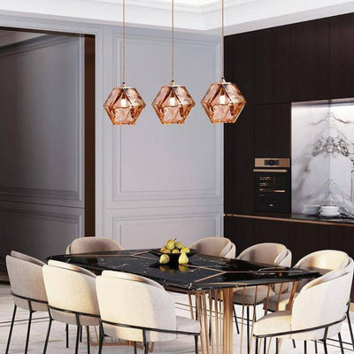 Suspension en Verre Diamant LED Nordique Moderne - Lumiine