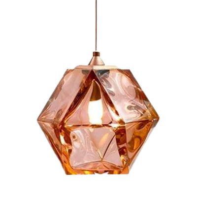 Suspension en Verre Diamant LED Nordique Moderne - Lumiine