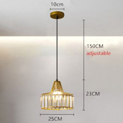 Suspension en Verre en Forme de Cloche Coloré