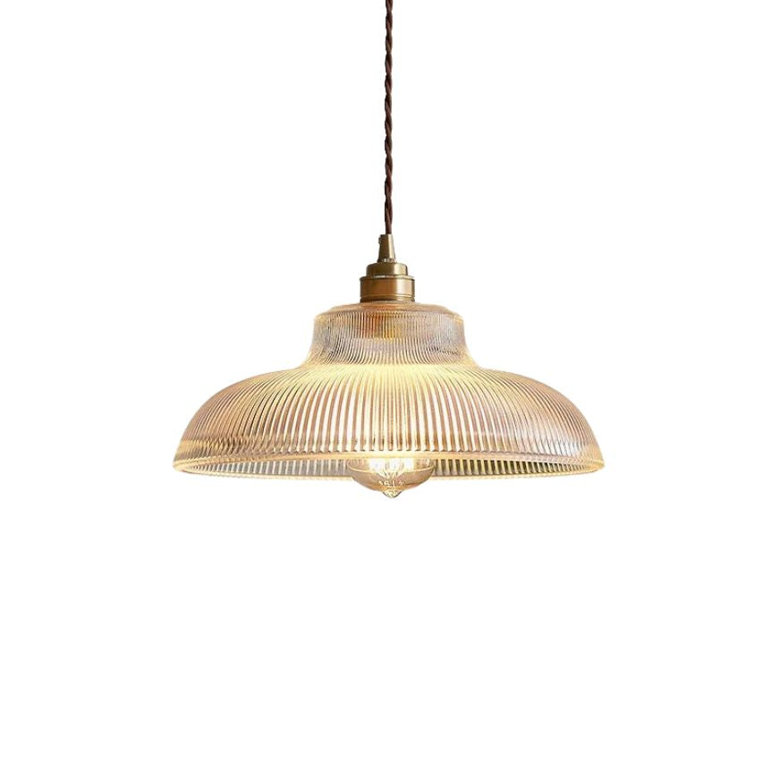 Suspension en Verre et Support Doré Style Vintage Loft - Lumiine
