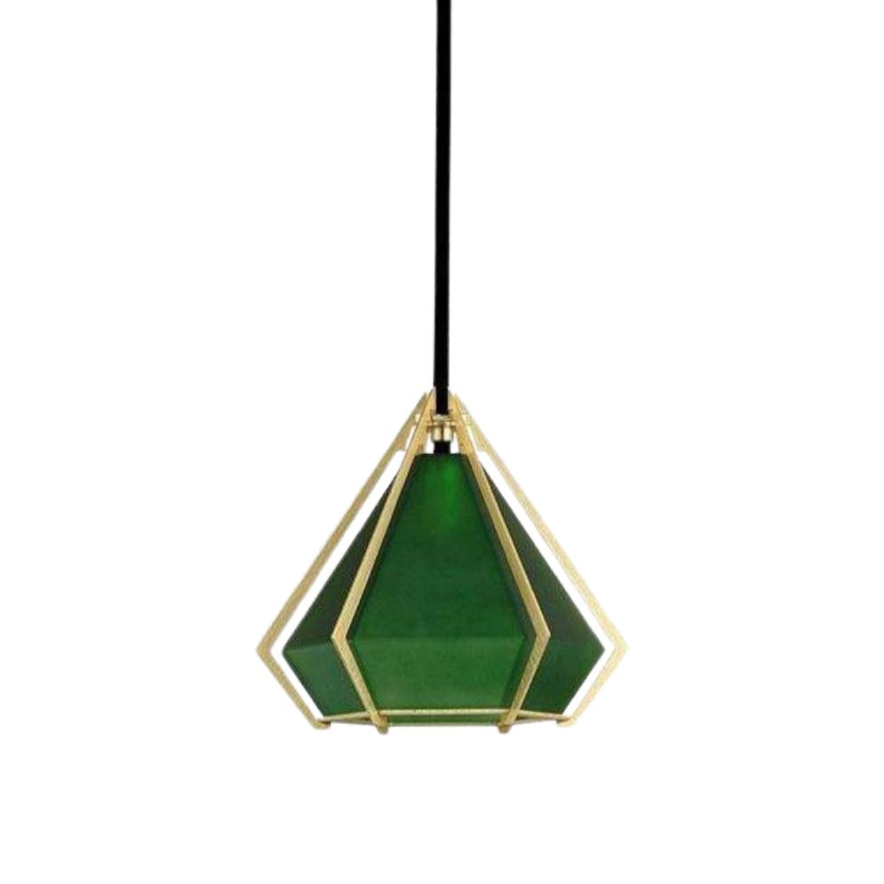 Suspension en Verre Vert Foncé Salle à Manger Chambre Chevet Bar
