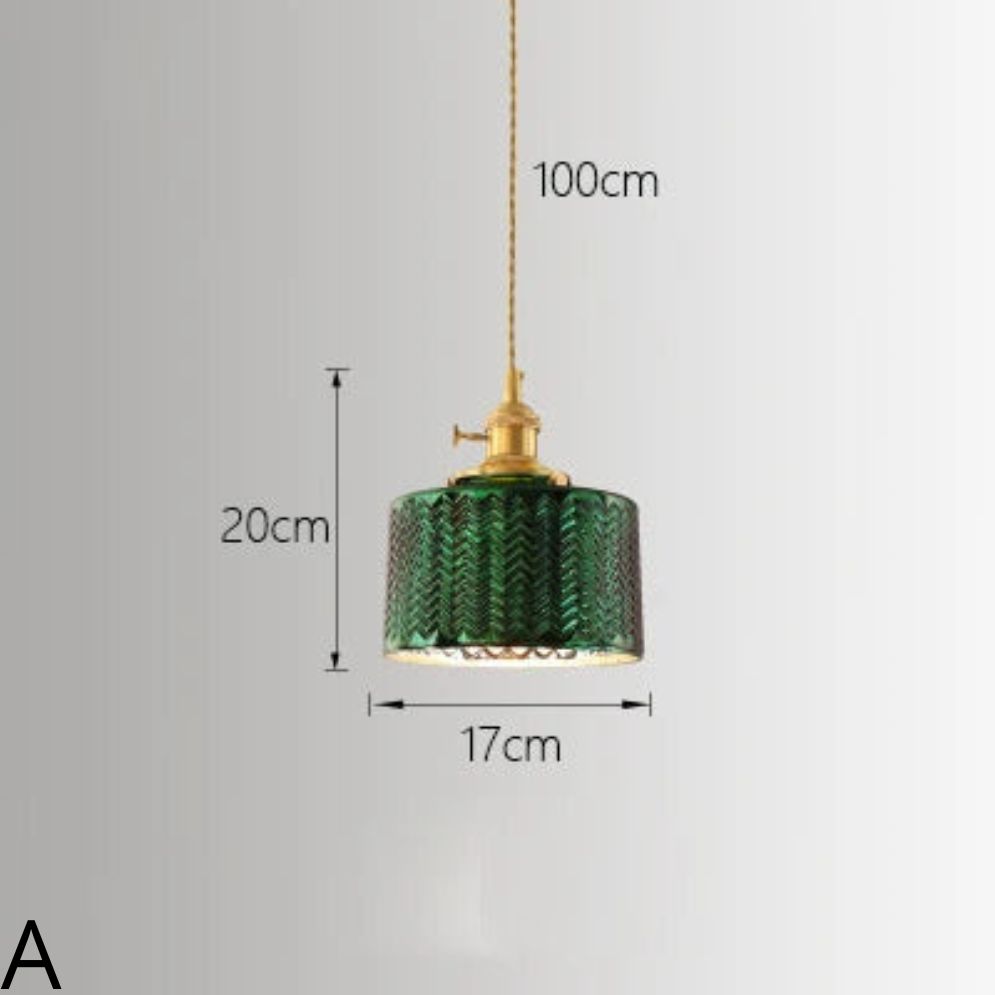 Suspension en Verre Vert Scandinave - Lumiine
