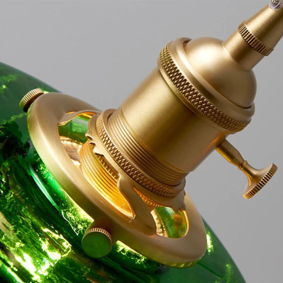 Suspension en Verre Vert Scandinave - Lumiine