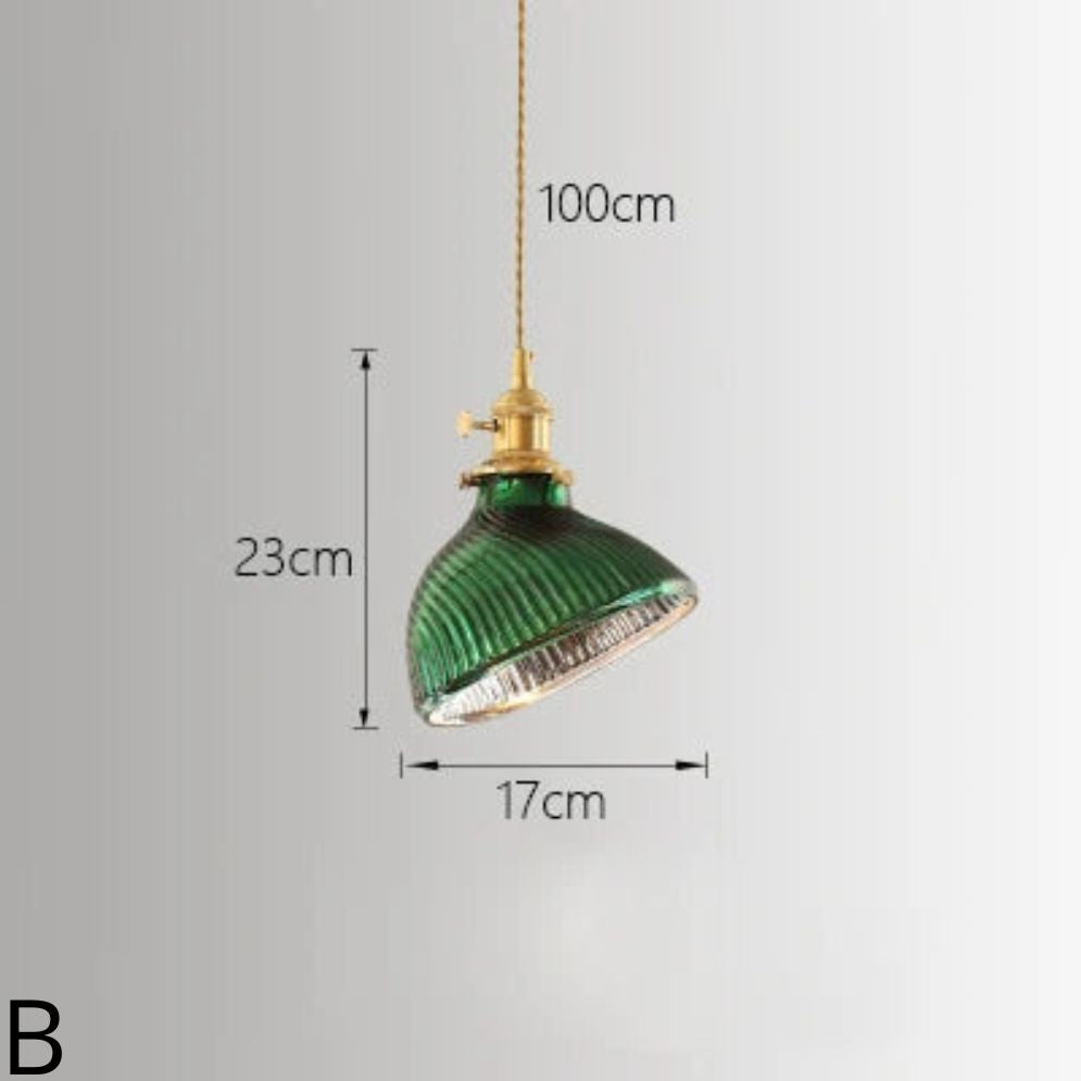 Suspension en Verre Vert Scandinave - Lumiine