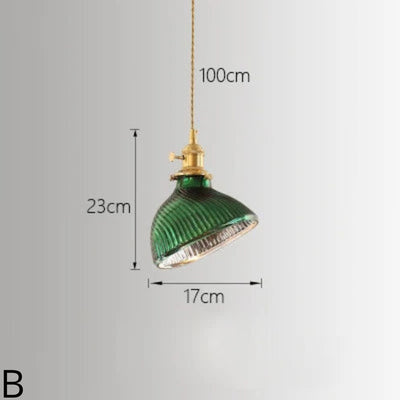 Suspension en Verre Vert Scandinave - Lumiine