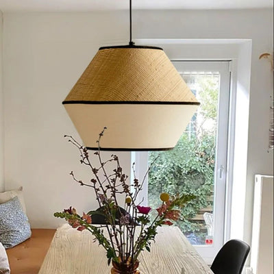 Suspension Rétro en Rotin Tissé pour Décoration Intérieure - Lumiine
