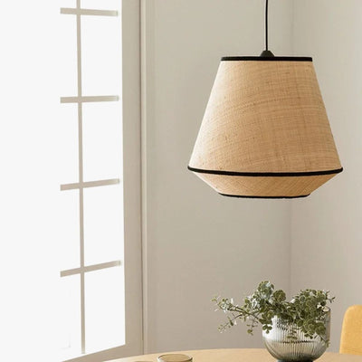 Suspension Rétro en Rotin Tissé pour Décoration Intérieure