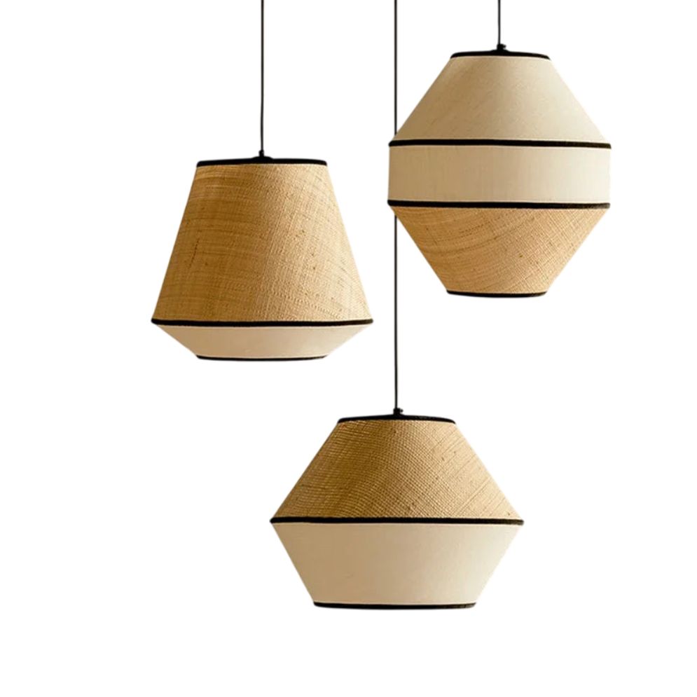 Suspension Rétro en Rotin Tissé pour Décoration Intérieure - Lumiine