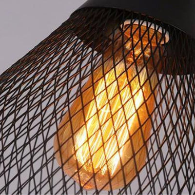 Suspension Industrielle Cage en Métal Cylindre - Lumiine