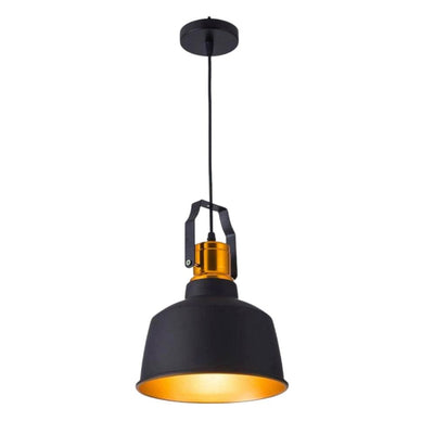 Suspension Industrielle en Métal Noir Rustique - Lumiine