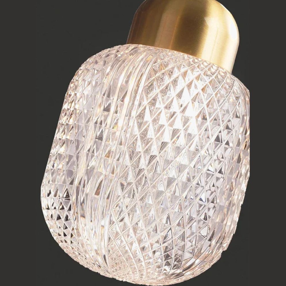 Suspension LED Biforme Vert et Doré - Lumiine