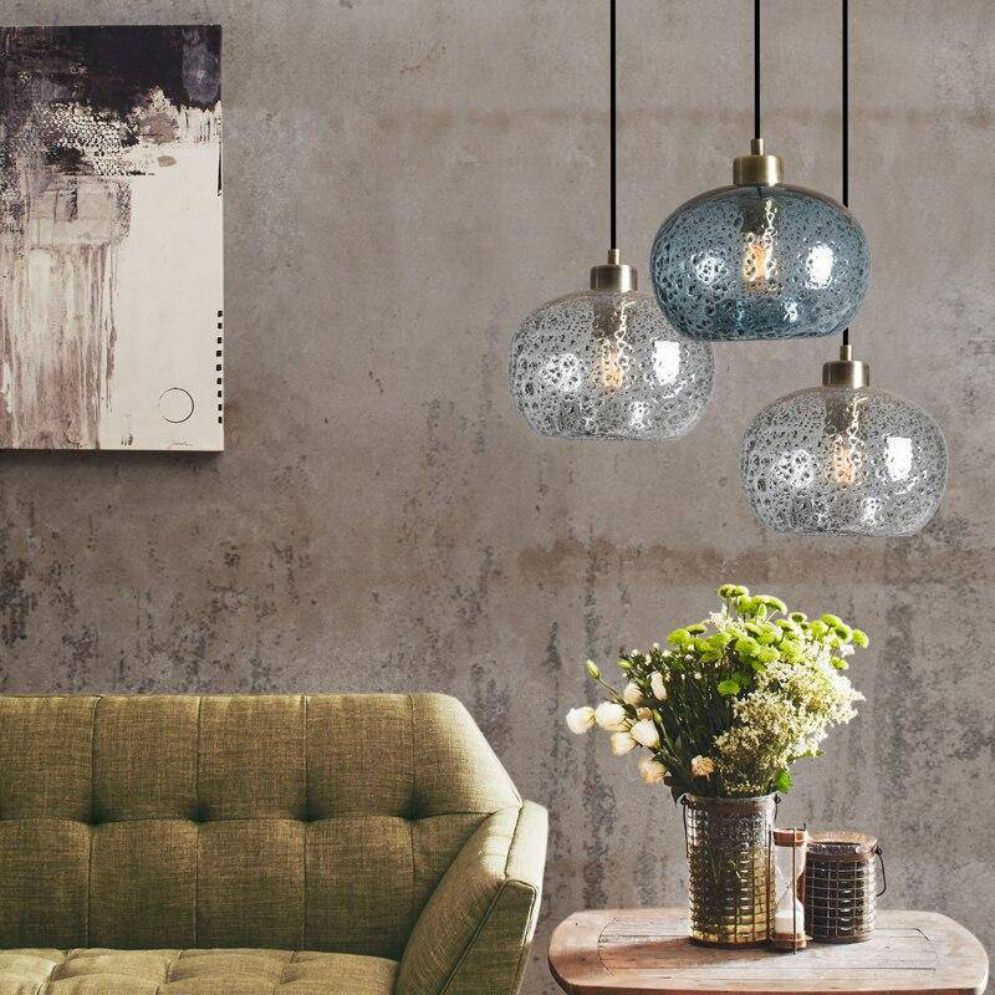 Suspension LED Design Formes en Verre Coloré Loft - Lumiine